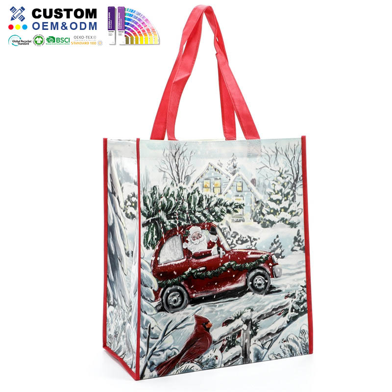 Gloss Snowman Pp Non Woven Lamination Shopper