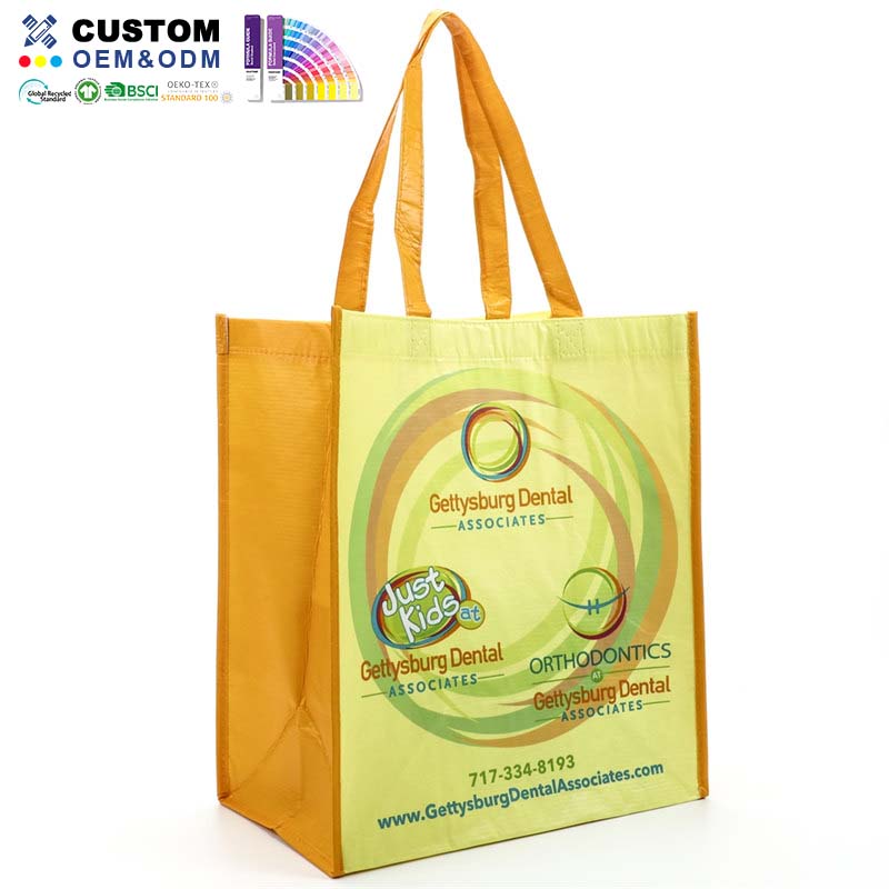 Orange Rpet Laminated Shopper