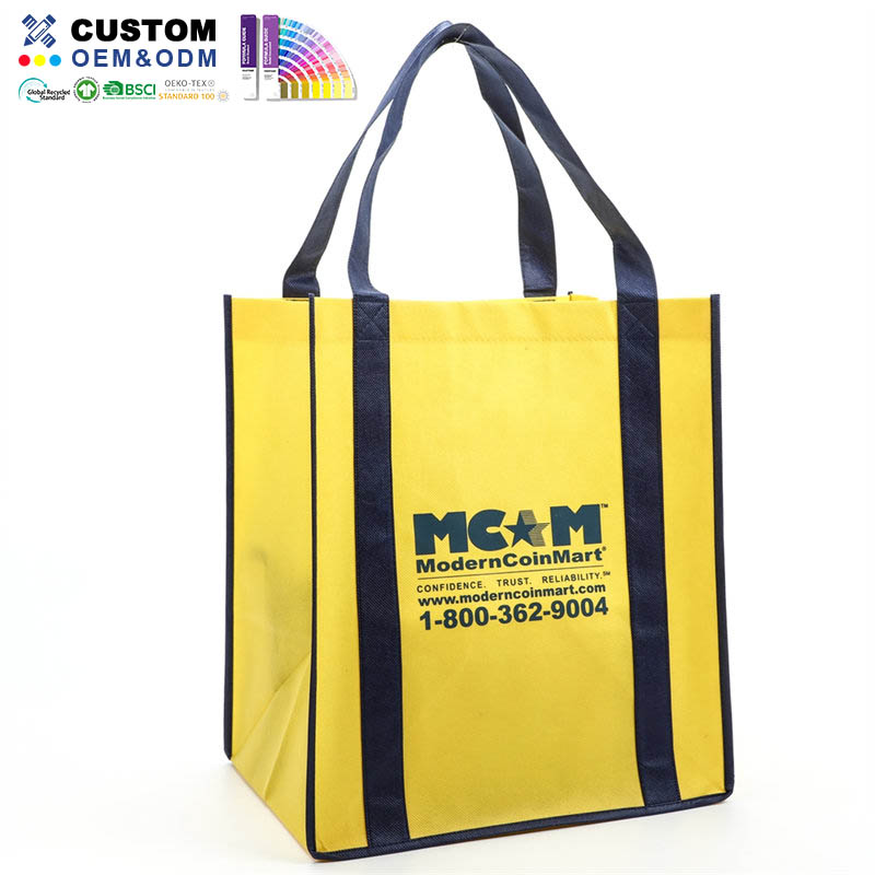 Κίτρινο PP Non Woven Shopper με ενισχυμένη λαβή